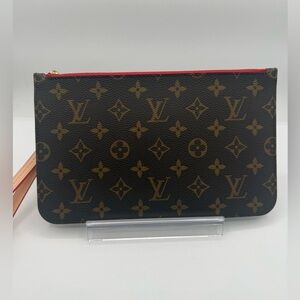 NWOT Louis Vuitton monogram Neverfull MM GM Pochette with COA